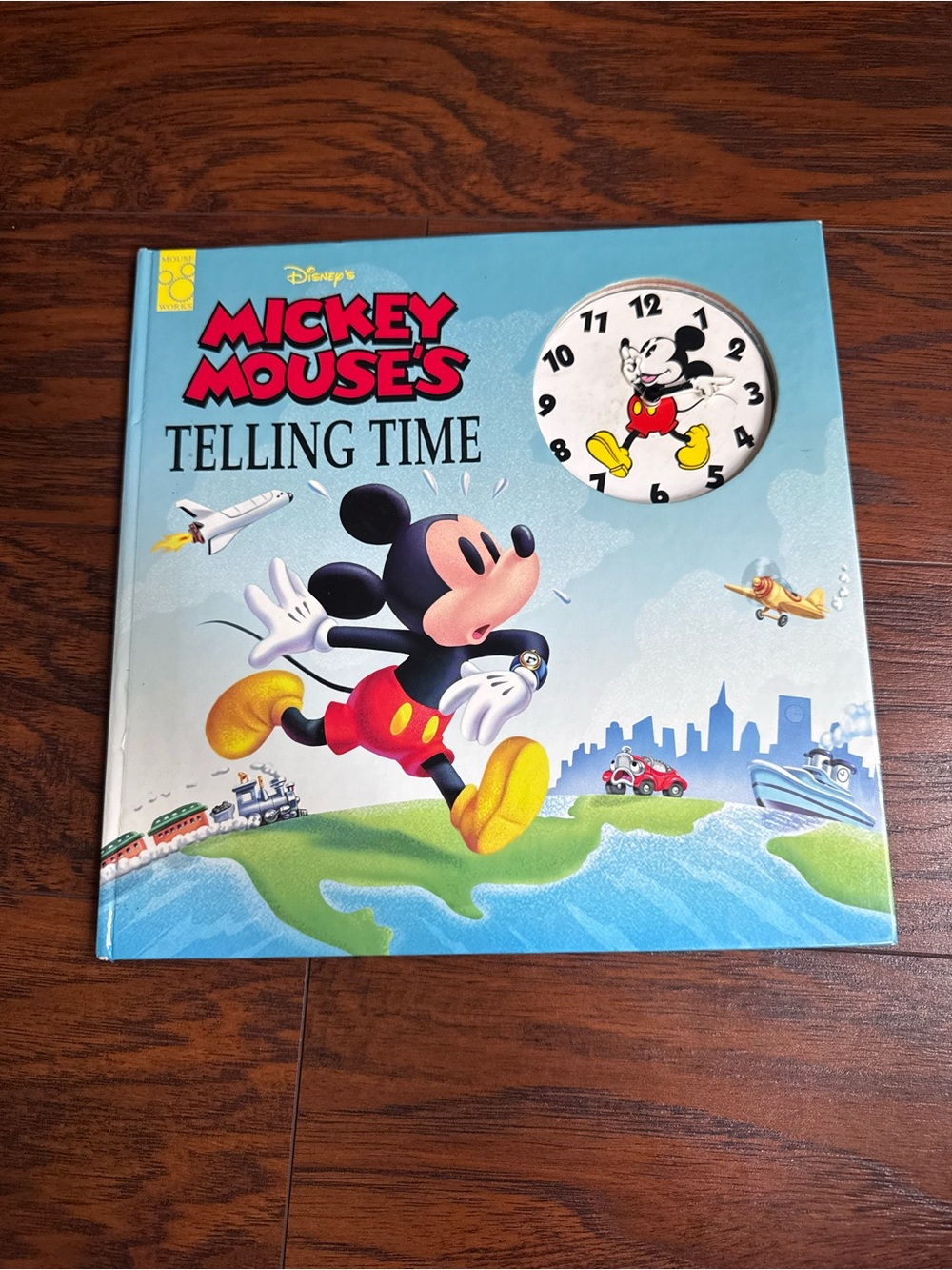 {Disney} Mickey Mouse Telling Time Book 1994 Vintage Disney Interactive